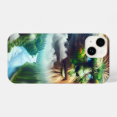 Blue Eyed Bigfoot in the Mountains iPhoneケース (裏面横)