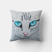 Blue Eyed Fluffy Cat クッション (裏面)
