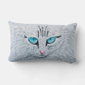 Blue Eyed Fluffy Cat ランバークッション (裏面)