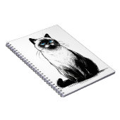 Blue-Eyed Gaze - Siamese Cat ノートブック (右側)