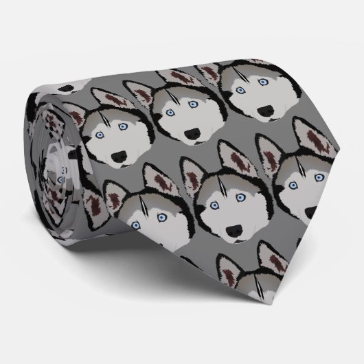 Blue Eyed Husky ネクタイ (ロール)