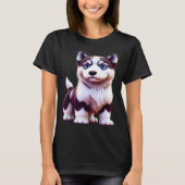 Blue Eyed Husky Puppy Tシャツ (正面)