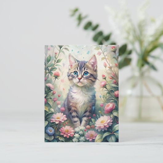 Blue Eyed kitten ポストカード (スタンド正面)