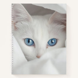 Blue-Eyed White Cat Notebook ノートブック