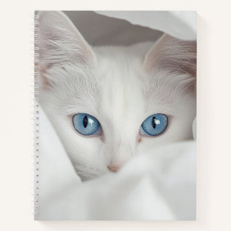 Blue-Eyed White Cat Notebook ノートブック