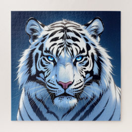 Blue eyed White Tiger ジグソーパズル
