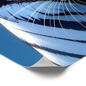 Blue eyed White Tiger Ai Art ポスター (角)