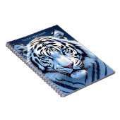 Blue eyed White Tiger Personalized ノートブック (右側)