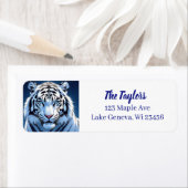 Blue eyed White Tiger Personalized ラベル (インサイチュ)