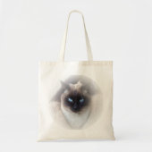 Blue eyes siamese cat トートバッグ (正面)