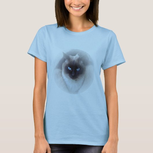 Blue eyes siamese cat tシャツ (正面)