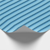 blue faded stripes with dots ラッピングペーパー (角)