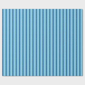 blue faded stripes with dots ラッピングペーパー