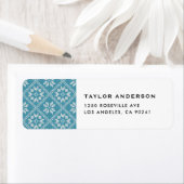 Blue Fair Isle Sweater Knit Pattern Christmas ラベル (インサイチュ)