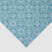 Blue Fair Isle Sweater Knit Pattern Christmas 薄葉紙 (詳細)