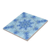 Blue fairy hair geometric art  タイル (側面)