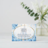 Blue Fairytale Castle Bridal Shower Recipe Request エンクロージャーカード (スタンド正面)