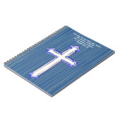 Blue Faith Cross Bible Verse Journal ノートブック (左側)