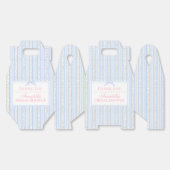 Blue Fancy Floral Bridal Shower Gable Favor フェイバーボックス (見開き)