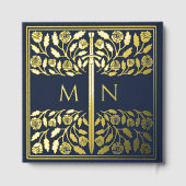 Blue Fantasy Royal Medieval Sword Wedding ゲストブック (裏面)