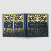 Blue Fantasy Royal Medieval Sword Wedding ゲストブック (全面)