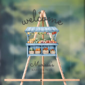 Blue Farmers Market Baby Shower Welcome アクリルサイン (ニュートラル)