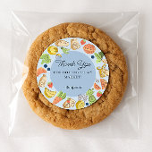 Blue Farmers Market Party Favor Thank You ラウンドシール