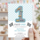 Blue Fast One Birthday Race 招待状