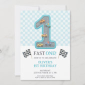 Blue Fast One Birthday Race 招待状 (正面)