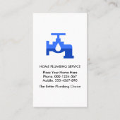Blue Faucet Plumbing Motif 名刺 (裏面)