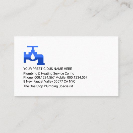 Blue Faucet Rooftop Building Frame 名刺 (裏面)