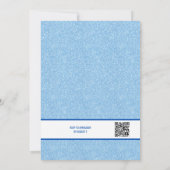 Blue Faux Glitter LAST TOAST Bachelorette Party  招待状 (裏面)