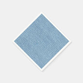 Blue Faux Linen Fabric Elegant  スタンダードカクテルナプキン (角)