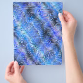 Blue Faux Snakeskin Bulk Scrapbook Paper Pages チラシ (手)