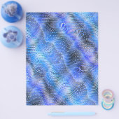 Blue Faux Snakeskin Bulk Scrapbook Paper Pages チラシ (シングル)
