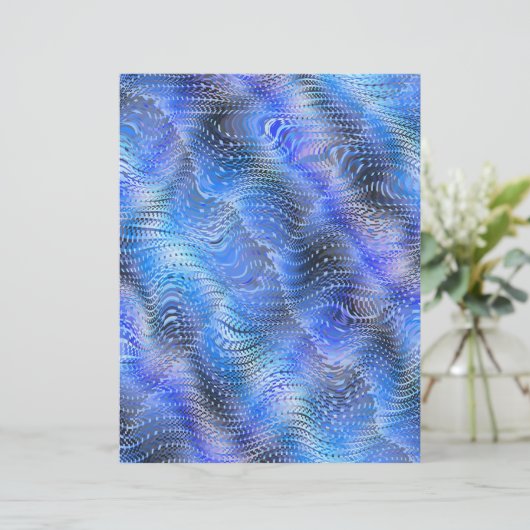 Blue Faux Snakeskin Scrapbook Paper 2-Sided Page (スタンド正面)