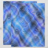 Blue Faux Snakeskin Scrapbook Paper 2-Sided Page (正面/裏面)