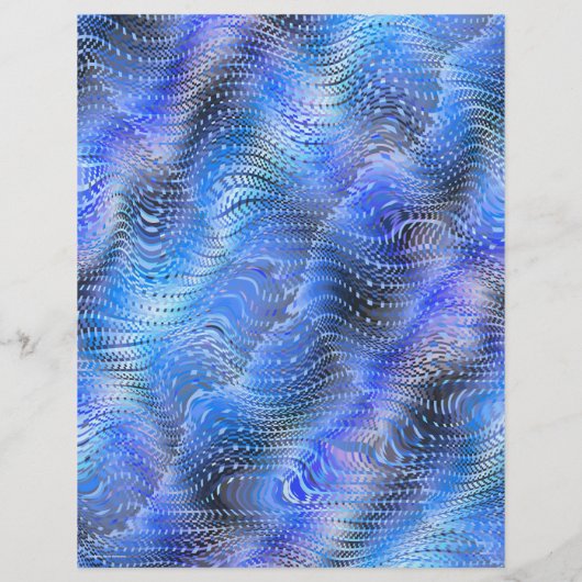 Blue Faux Snakeskin Scrapbook Paper 2-Sided Page (裏面)
