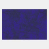 Blue Faux Suade Peacock colors- set 1 ラッピングペーパーシート (正面)