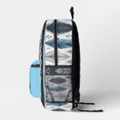 Blue Feathers and Black Ravens Backpack プリントバックパック (右)