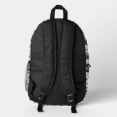 Blue Feathers and Black Ravens Backpack プリントバックパック (裏面)