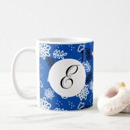 Blue field flowers コーヒーマグカップ