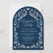 Blue Fiesta Graduation Photo Arch Invitation 招待状 (正面)