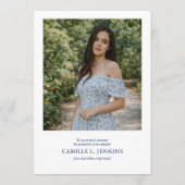 Blue Fiesta Photo Grad Announcement 2026 案内状 (裏面)