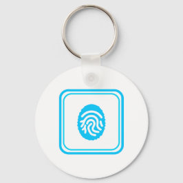 Blue Fingerprint Biometric Security キーホルダー