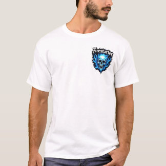 Blue Fireスカルロゴ Tシャツ