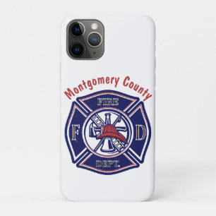 Blue Fire Fireファイターバッジのロパーソナライズされたゴ iPhone 11 Proケース