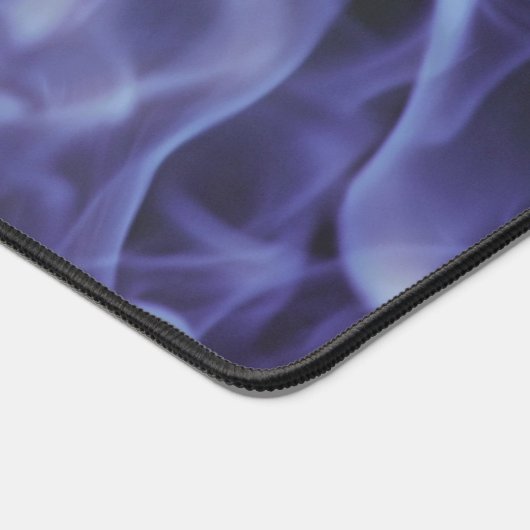 Blue Fire Flames Art Desk Pad デスクマット (コーナー)