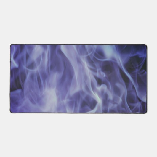 Blue Fire Flames Art Desk Pad デスクマット (正面)
