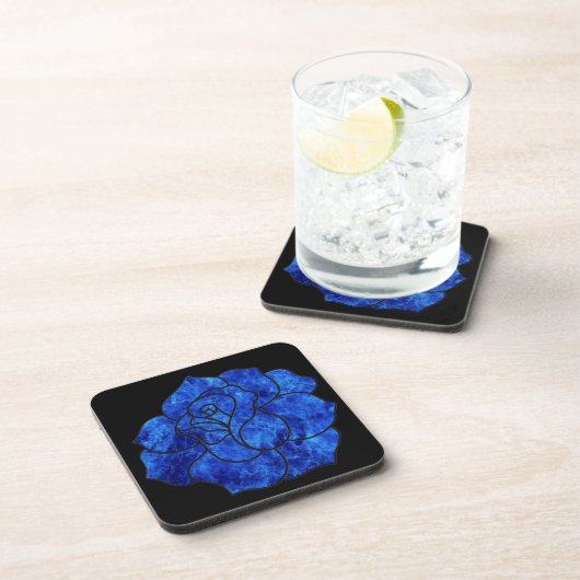 Blue Fire Rose Coasters コースター (右側)